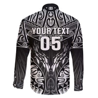 Custom New Zealand Fishing Family Matching Off The Shoulder Long Sleeve Dress and Hawaiian Shirt Aotearoa Maori Koru - Polynesian Pride