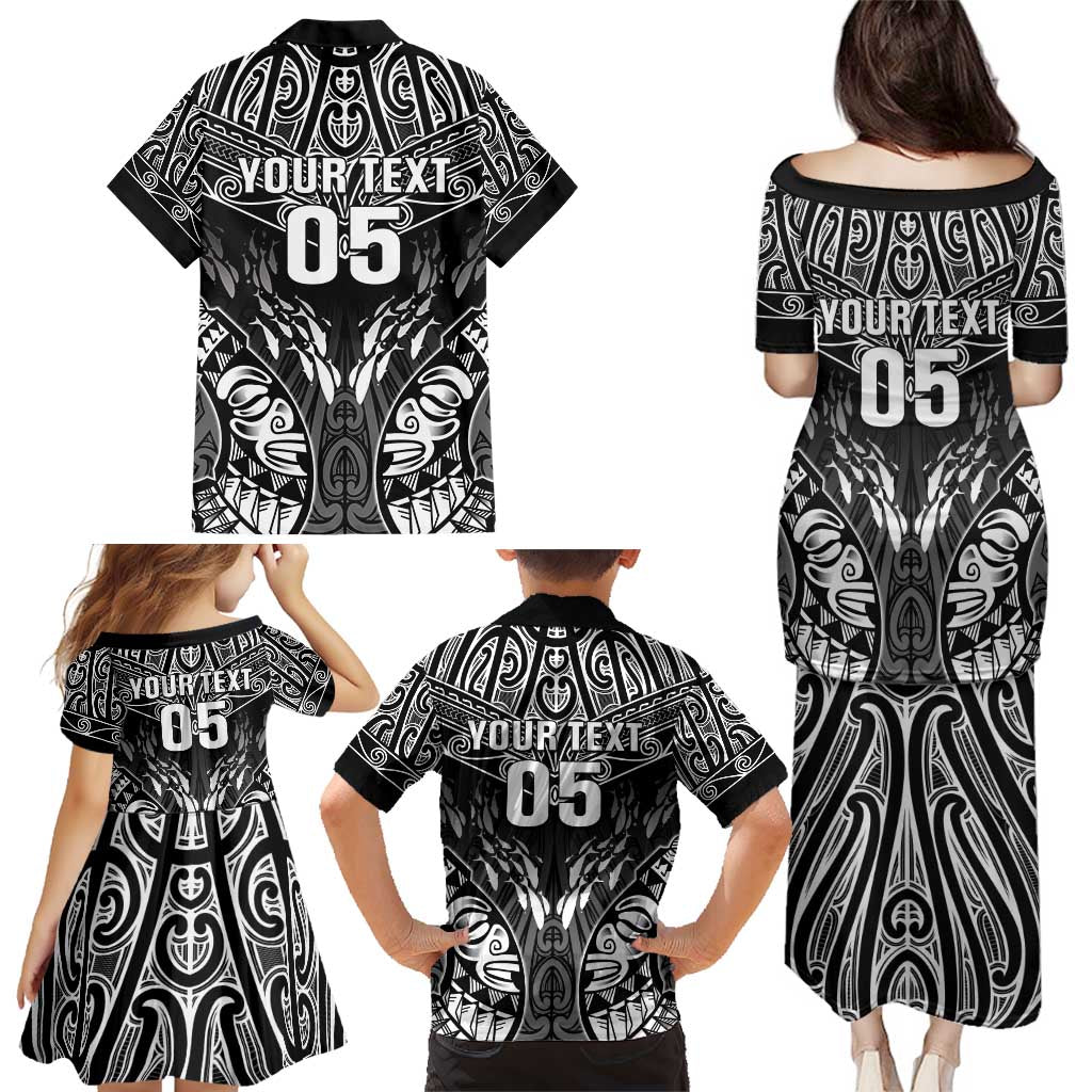 Custom New Zealand Fishing Family Matching Puletasi and Hawaiian Shirt Aotearoa Maori Koru - Polynesian Pride