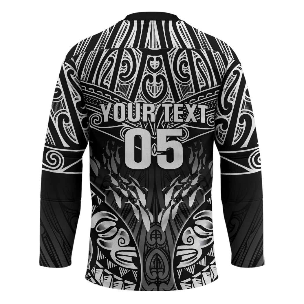 Custom New Zealand Fishing Hockey Jersey Aotearoa Maori Koru - Polynesian Pride