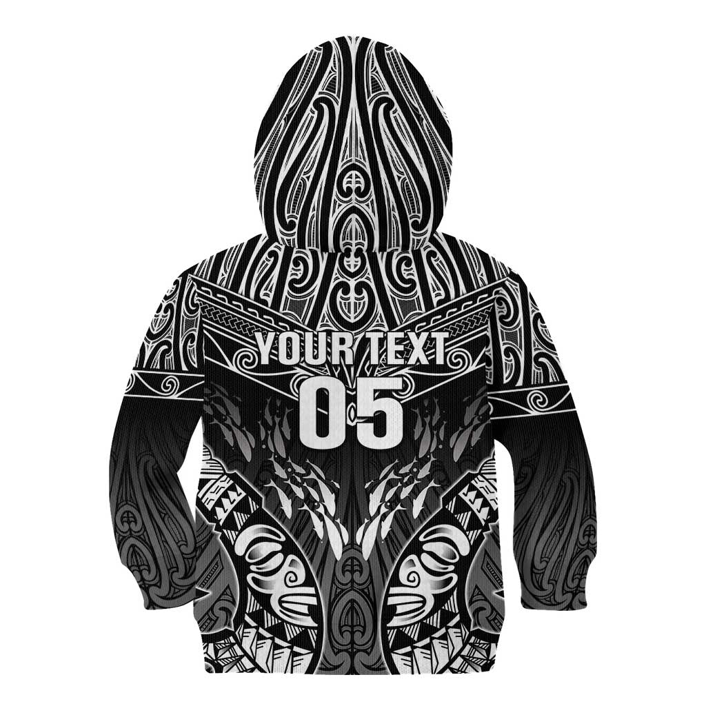 Custom New Zealand Fishing Kid Hoodie Aotearoa Maori Koru - Polynesian Pride