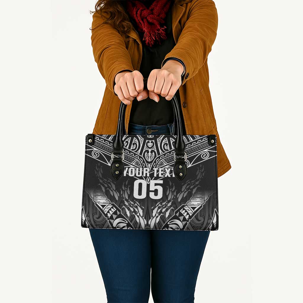 Custom New Zealand Fishing Leather Bag Aotearoa Maori Koru - Polynesian Pride