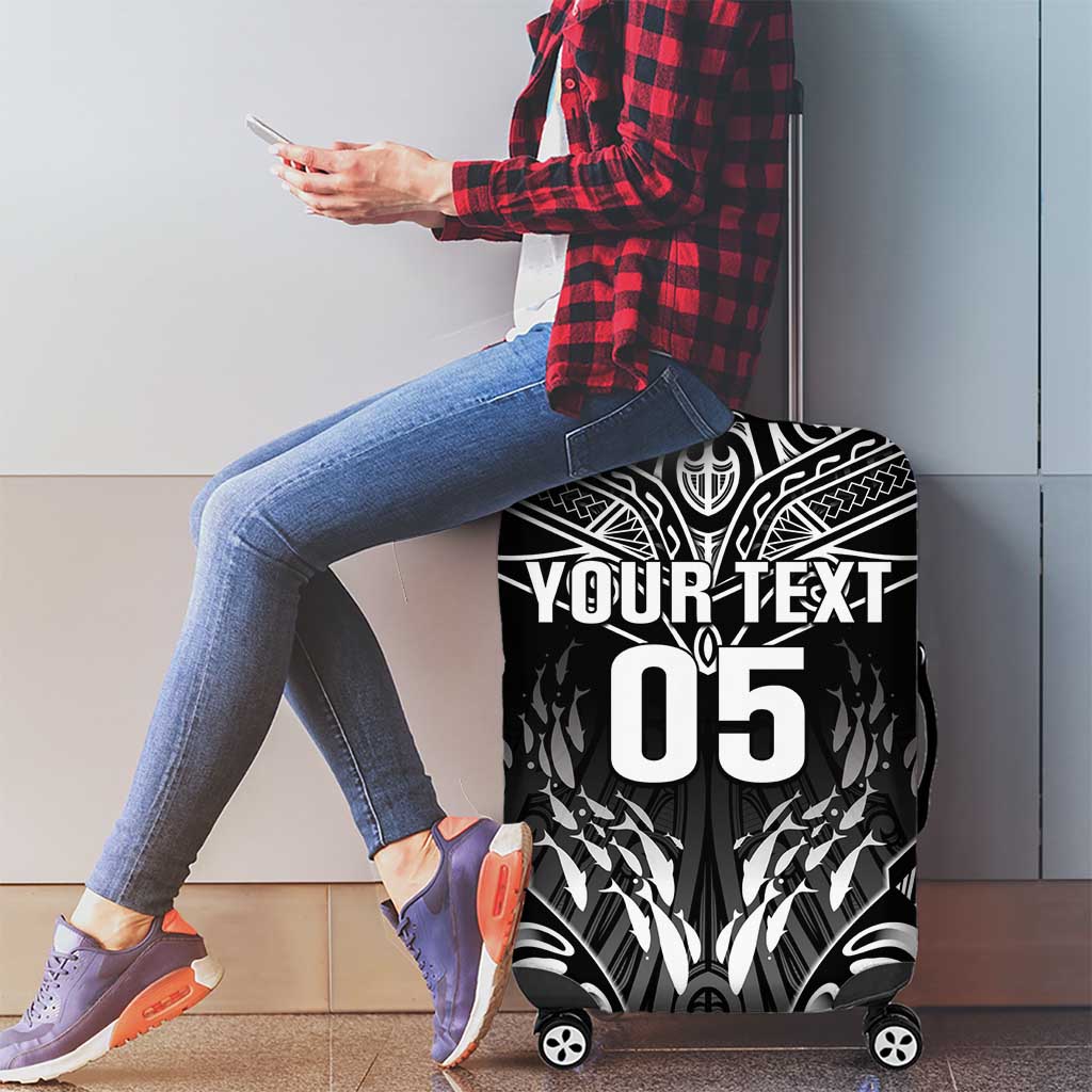 Custom New Zealand Fishing Luggage Cover Aotearoa Maori Koru - Polynesian Pride