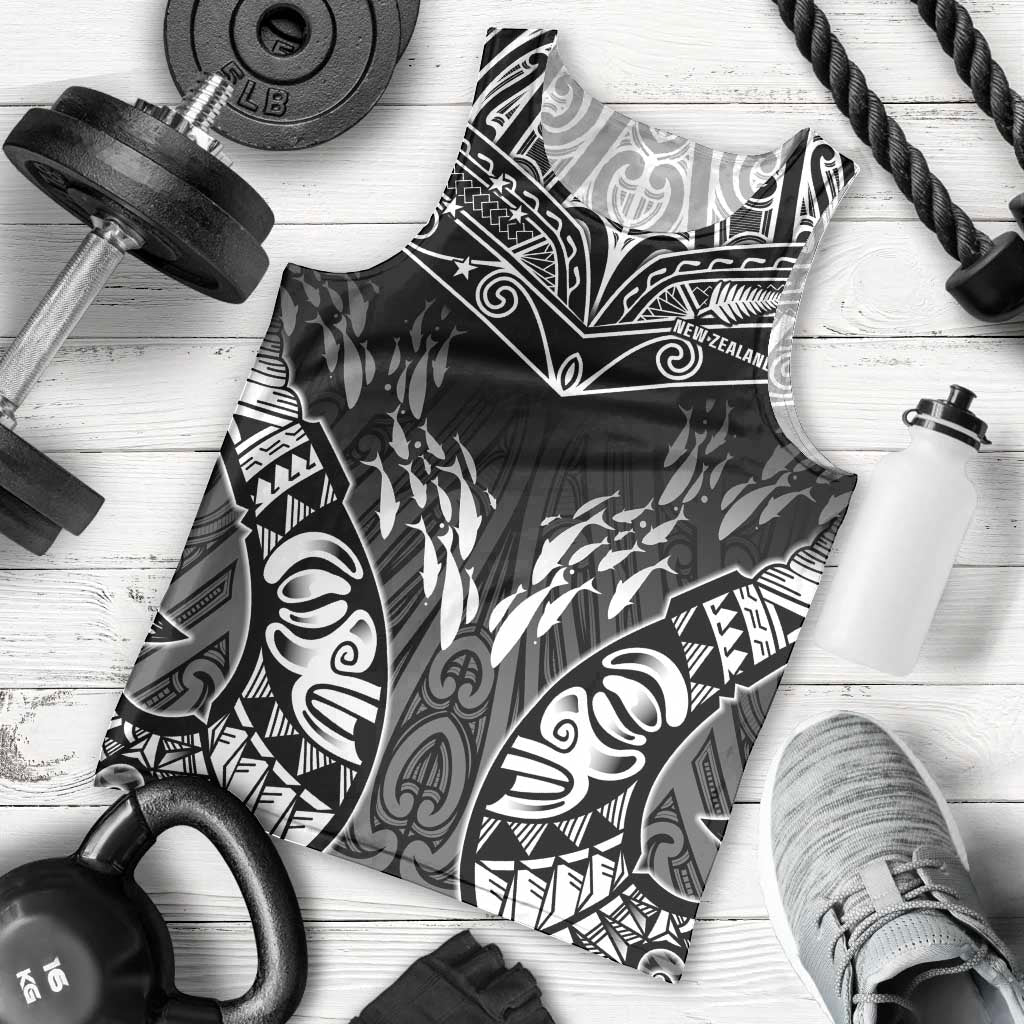 Custom New Zealand Fishing Men Tank Top Aotearoa Maori Koru - Polynesian Pride