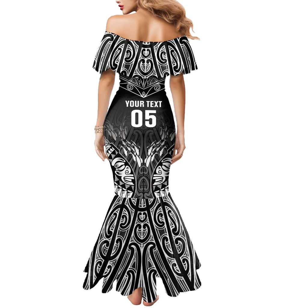 Custom New Zealand Fishing Mermaid Dress Aotearoa Maori Koru - Polynesian Pride