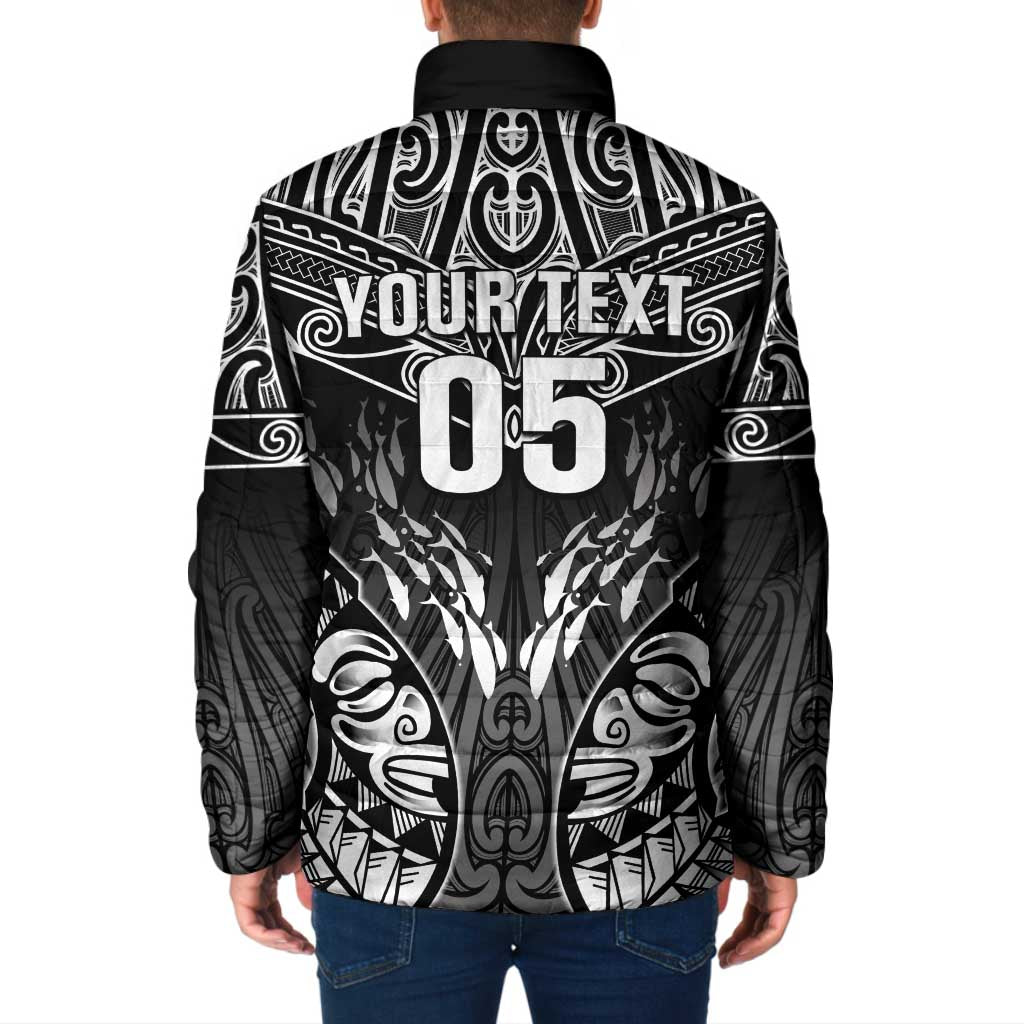 Custom New Zealand Fishing Padded Jacket Aotearoa Maori Koru - Polynesian Pride