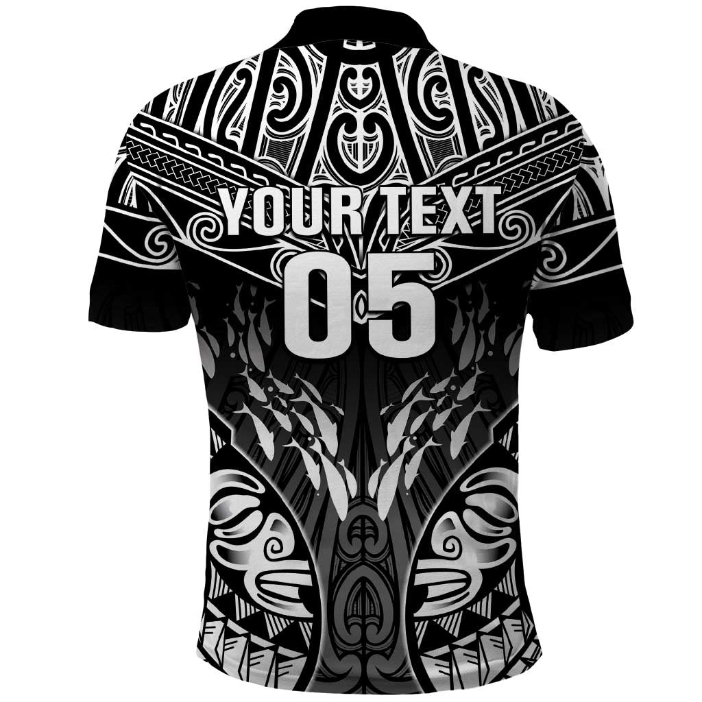 Custom New Zealand Fishing Polo Shirt Aotearoa Maori Koru - Polynesian Pride