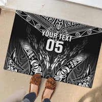 Custom New Zealand Fishing Rubber Doormat Aotearoa Maori Koru - Polynesian Pride