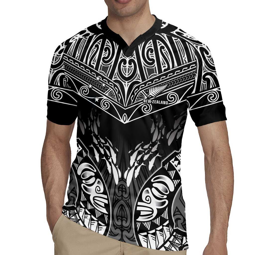 Custom New Zealand Fishing Rugby Jersey Aotearoa Maori Koru - Polynesian Pride