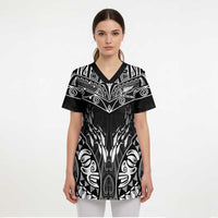 Custom New Zealand Fishing Scrub Top Aotearoa Maori Koru - Polynesian Pride