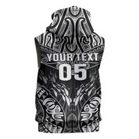 Custom New Zealand Fishing Sleeveless Hoodie Aotearoa Maori Koru - Polynesian Pride