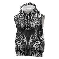 Custom New Zealand Fishing Sleeveless Zip Hoodie Aotearoa Maori Koru - Polynesian Pride