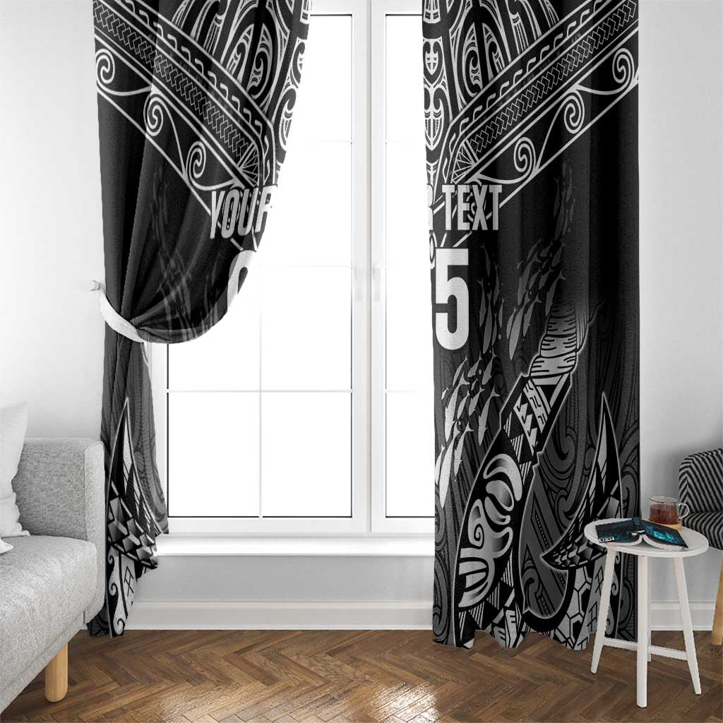 Custom New Zealand Fishing Window Curtain Aotearoa Maori Koru - Polynesian Pride