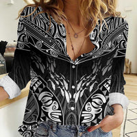 Custom New Zealand Fishing Women Casual Shirt Aotearoa Maori Koru - Polynesian Pride