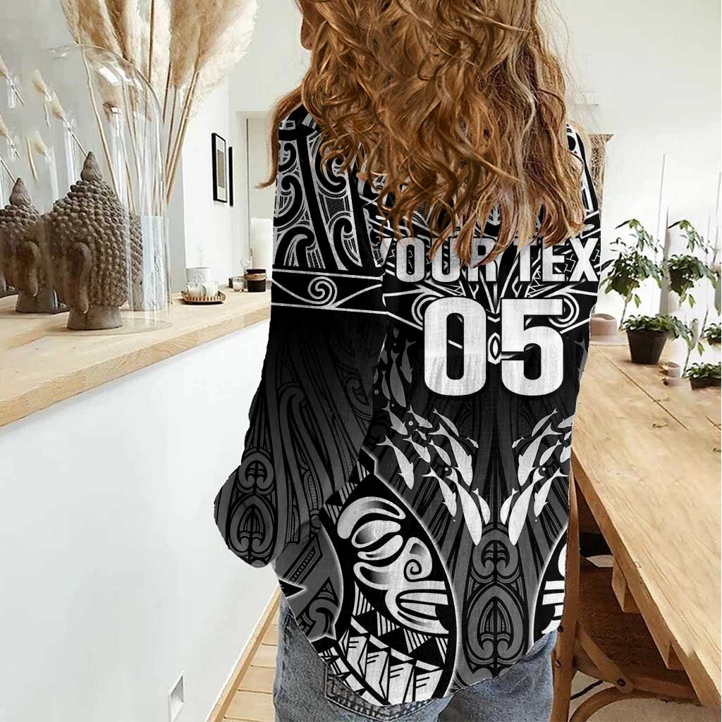 Custom New Zealand Fishing Women Casual Shirt Aotearoa Maori Koru - Polynesian Pride