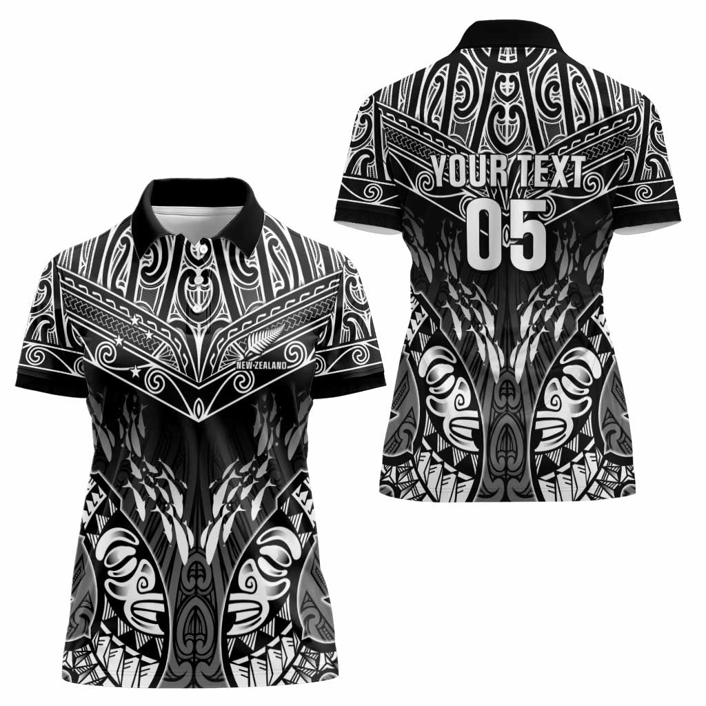 Custom New Zealand Fishing Women Polo Shirt Aotearoa Maori Koru - Polynesian Pride
