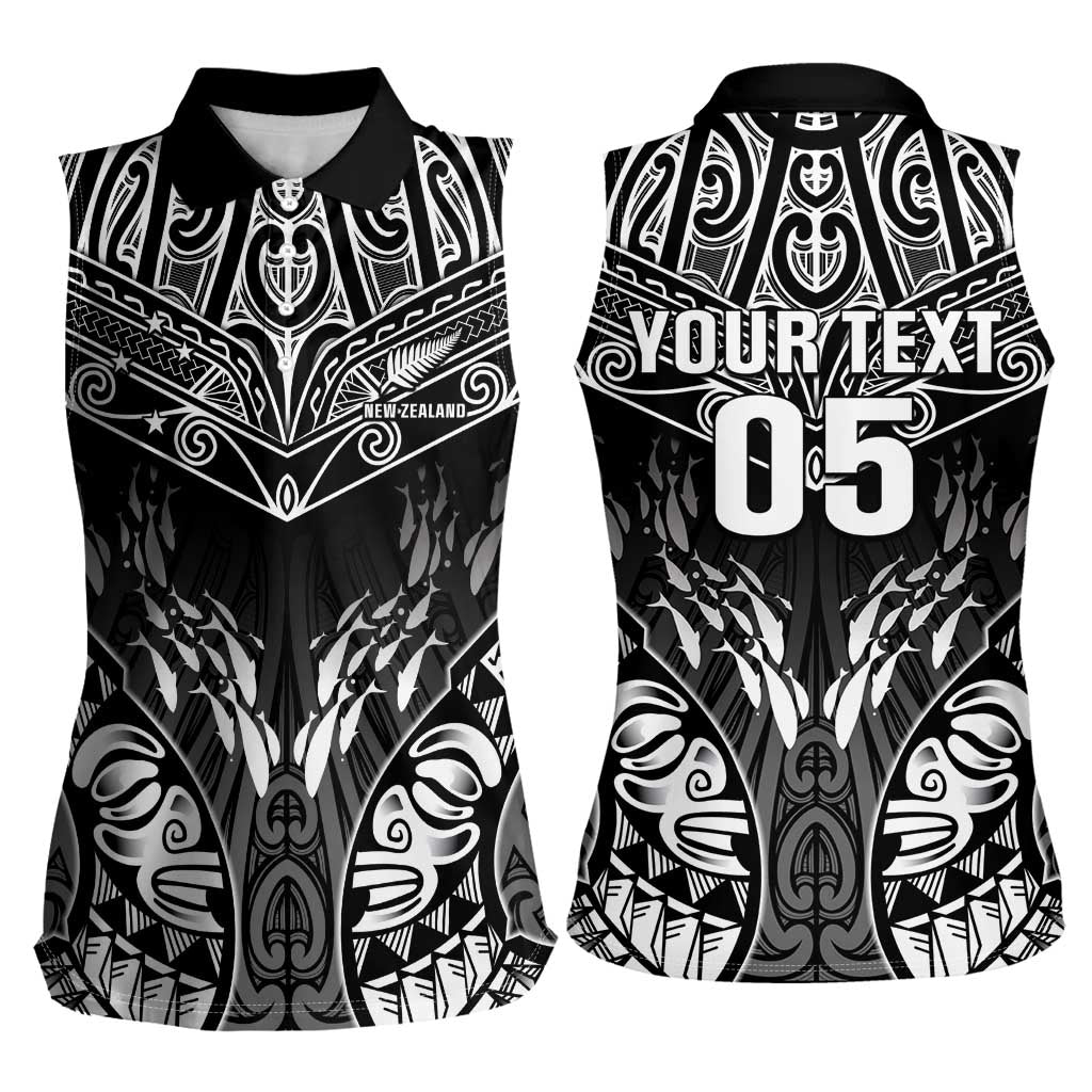 Custom New Zealand Fishing Women Sleeveless Polo Shirt Aotearoa Maori Koru - Polynesian Pride