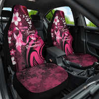 Memorial Breast Cancer Awareness Car Seat Cover Plumeria Floral Tribal Pattern - Polynesian Pride