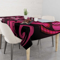 Memorial Breast Cancer Awareness Tablecloth Plumeria Floral Tribal Pattern - Polynesian Pride