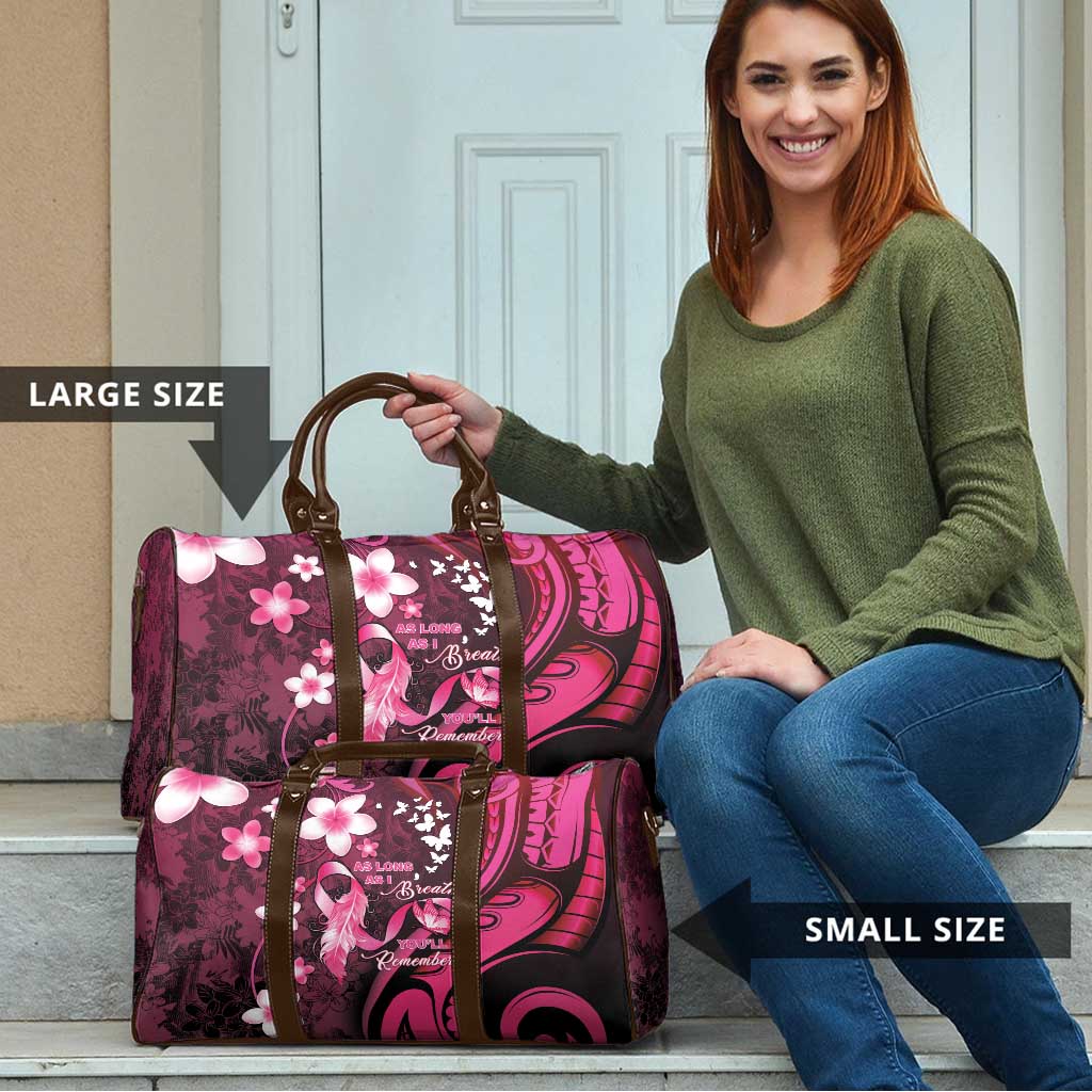 Memorial Breast Cancer Awareness Travel Bag Plumeria Floral Tribal Pattern LT05 - Polynesian Pride
