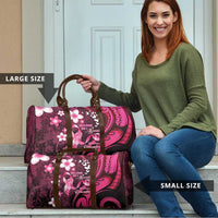 Memorial Breast Cancer Awareness Travel Bag Plumeria Floral Tribal Pattern LT05 - Polynesian Pride