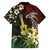 Hawaii Ukulele Family Matching Tank Maxi Dress and Hawaiian Shirt Polynesian Pattern Mix Hibiscus Reggae Version LT05