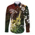 Hawaii Ukulele Family Matching Tank Maxi Dress and Hawaiian Shirt Polynesian Pattern Mix Hibiscus Reggae Version LT05