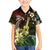 Hawaii Ukulele Kid Hawaiian Shirt Polynesian Pattern Mix Hibiscus Reggae Version LT05