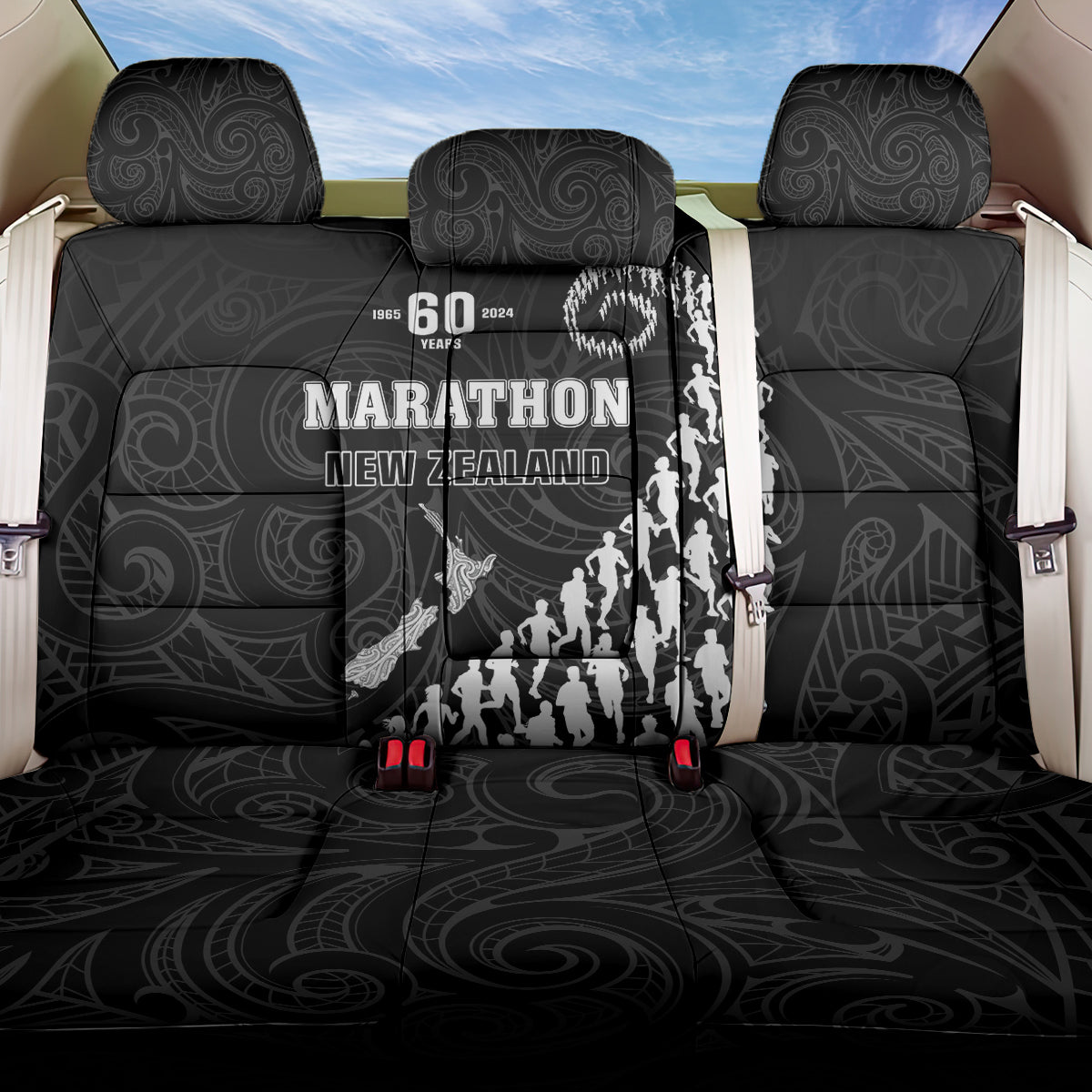 New Zealand Marathon Back Car Seat Cover Maori Style