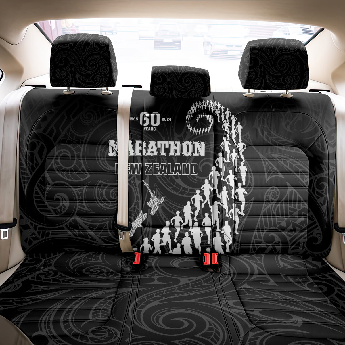 New Zealand Marathon Back Car Seat Cover Maori Style LT05