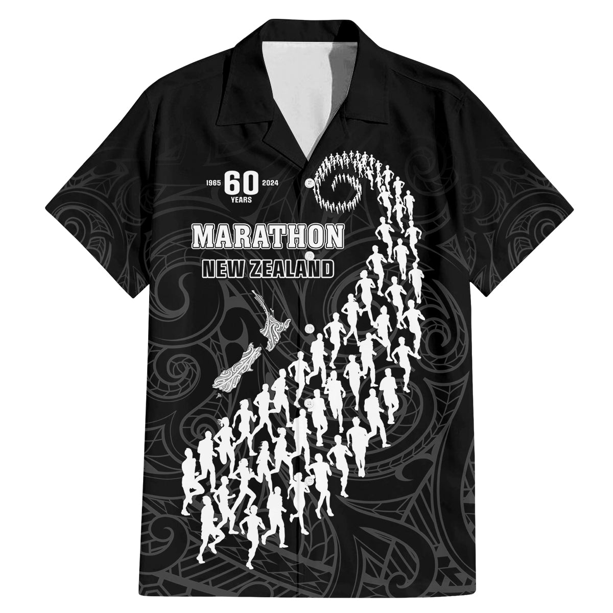 Custom New Zealand Marathon Family Matching Mermaid Dress and Hawaiian Shirt Maori Style