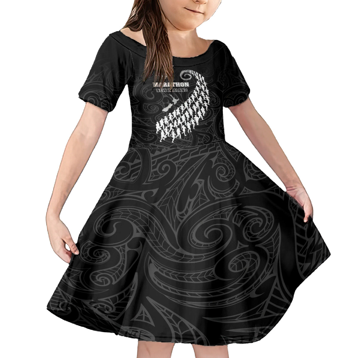 Custom New Zealand Marathon Family Matching Tank Maxi Dress and Hawaiian Shirt Maori Style