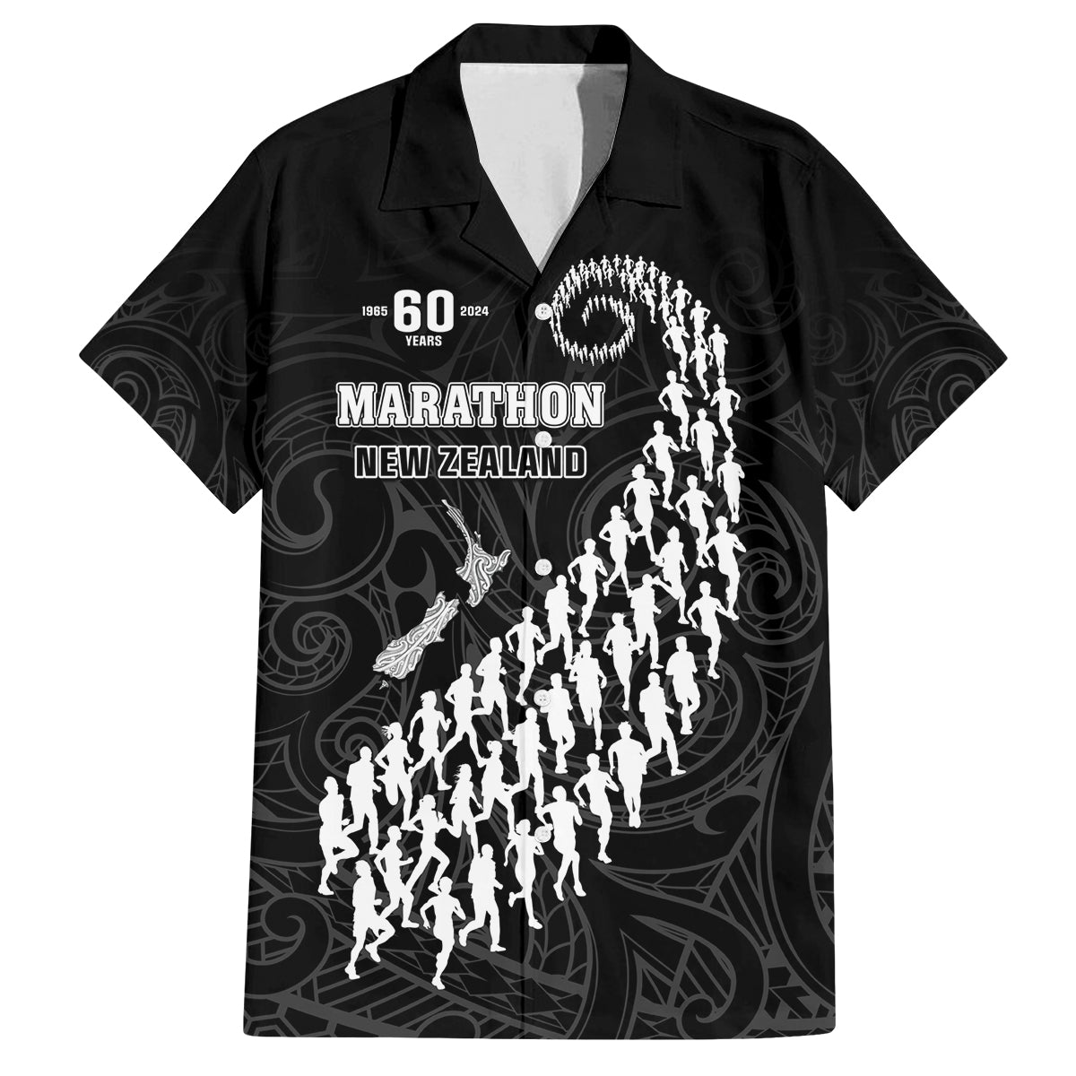 Custom New Zealand Marathon Family Matching Tank Maxi Dress and Hawaiian Shirt Maori Style