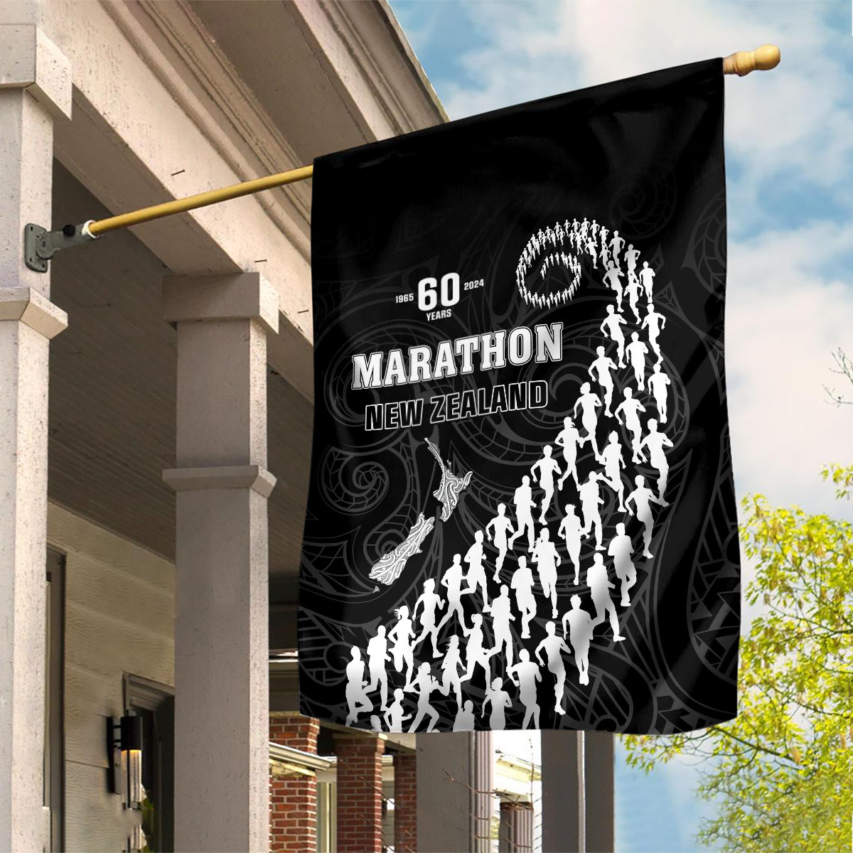 New Zealand Marathon Garden Flag Maori Style