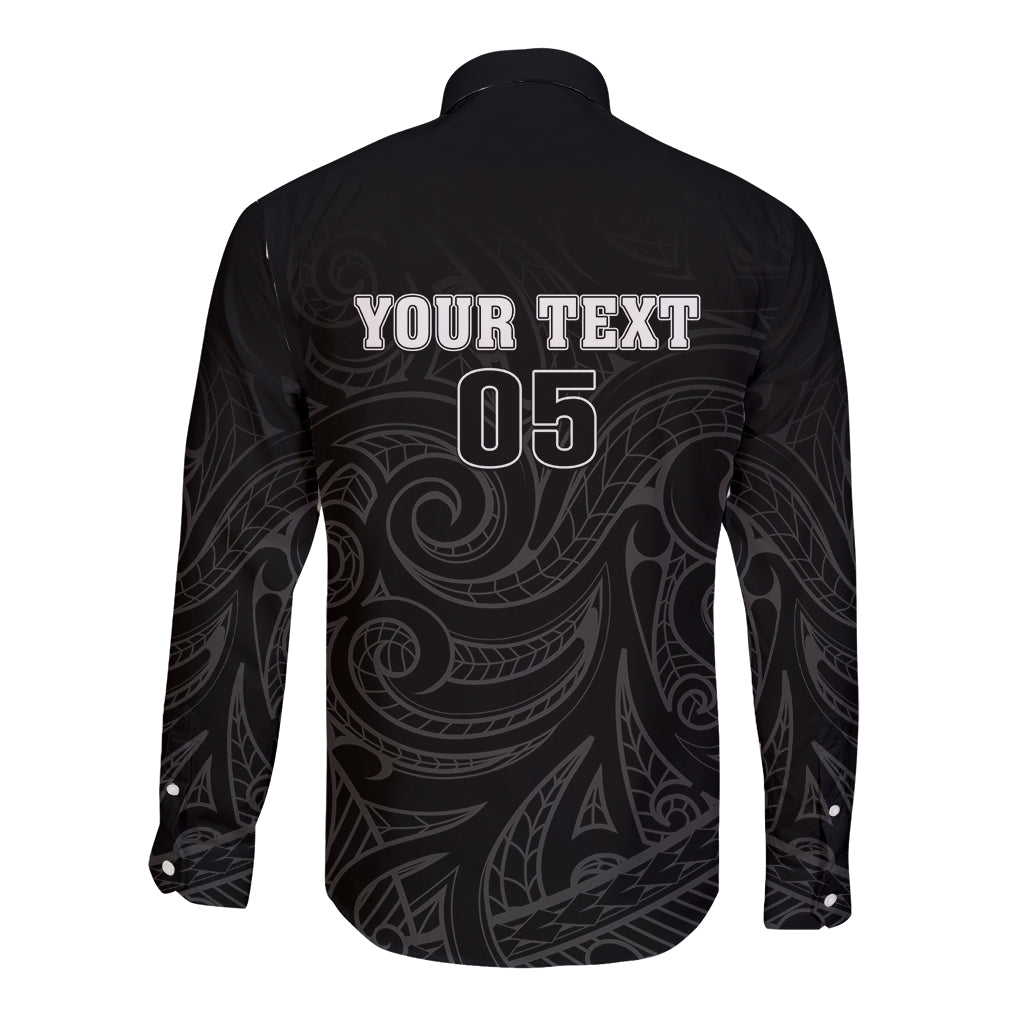 Custom New Zealand Marathon Long Sleeve Button Shirt Maori Style