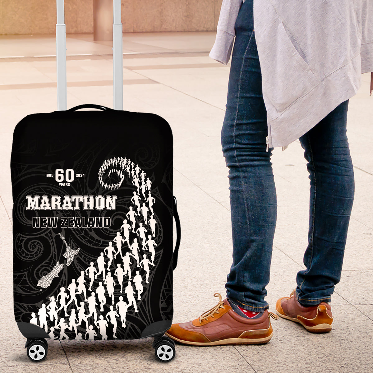 New Zealand Marathon Luggage Cover Maori Style
