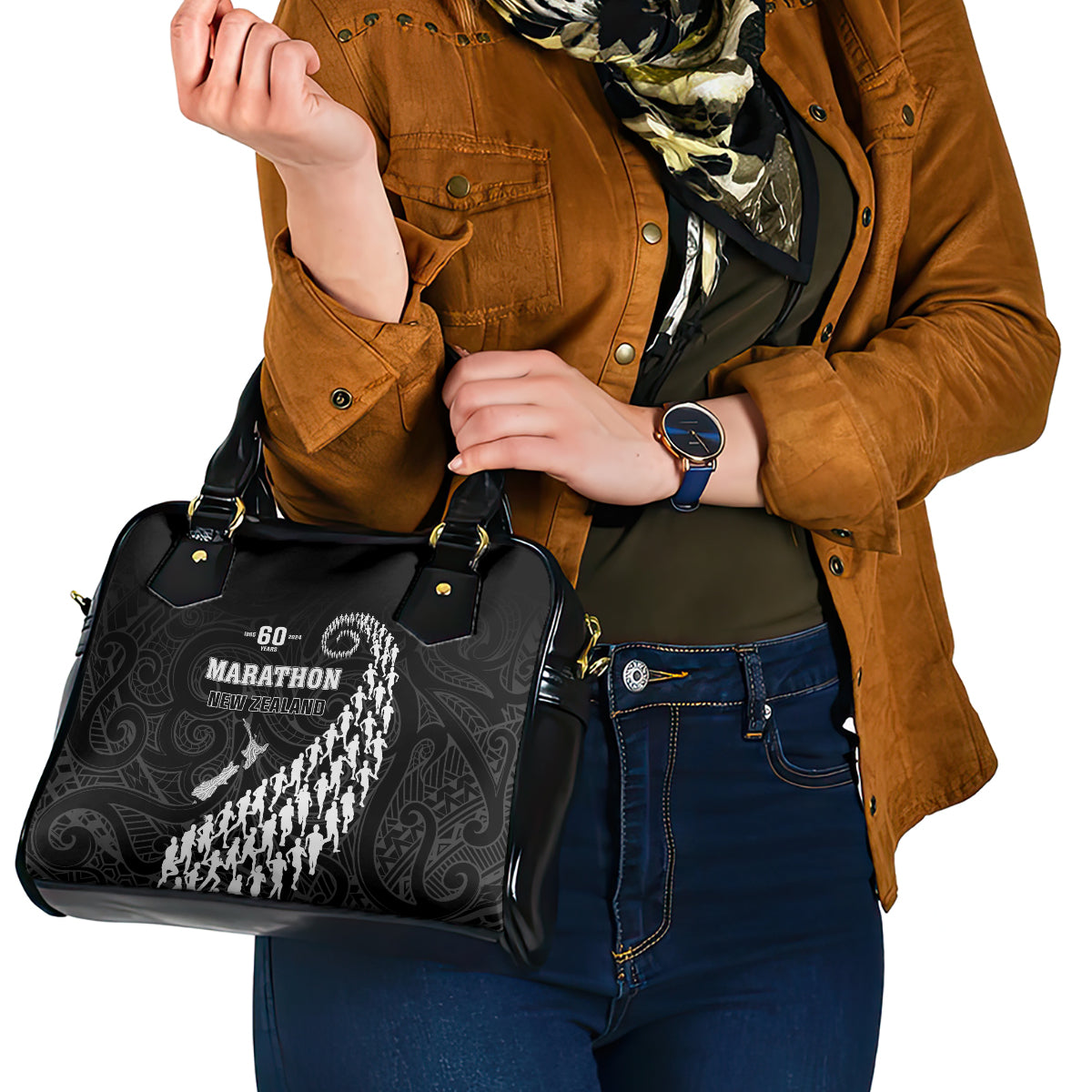 New Zealand Marathon Shoulder Handbag Maori Style