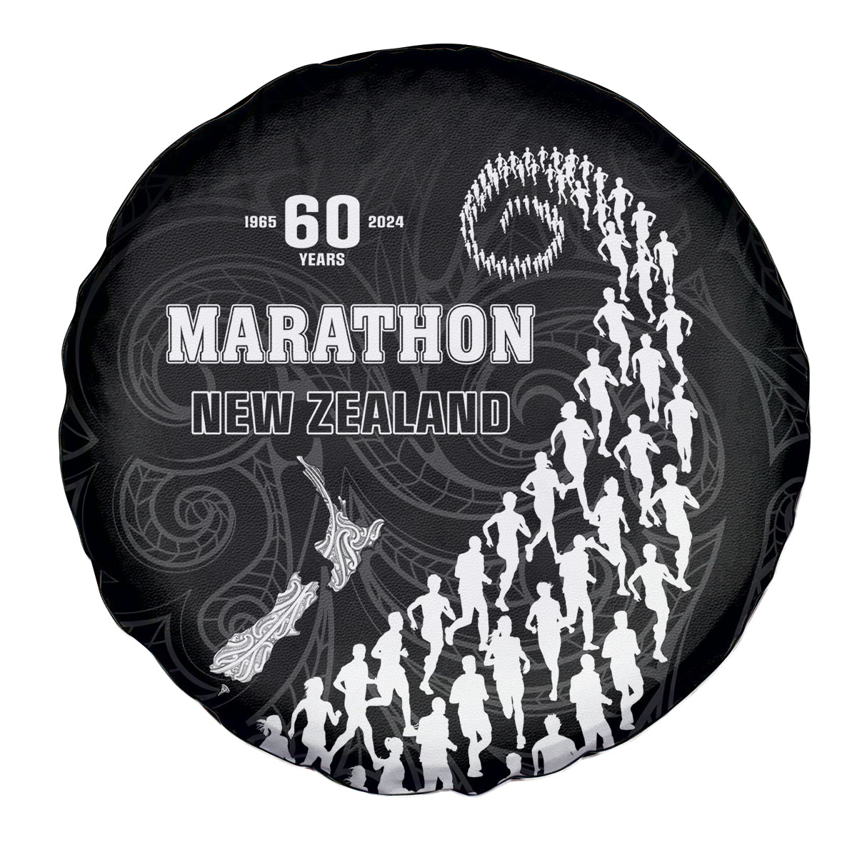 New Zealand Marathon Spare Tire Cover Maori Style