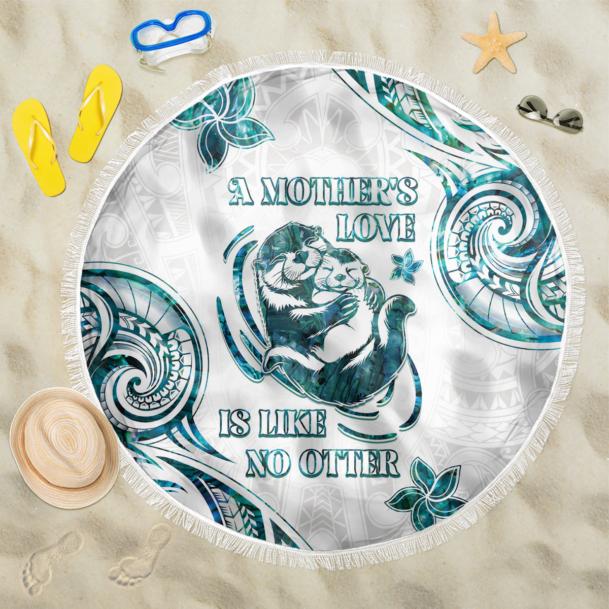 New Zealand Aotearoa Hari Ra Mama Beach Blanket A Mother's Love Is Like No Otter