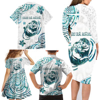 New Zealand Aotearoa Hari Ra Mama Family Matching Long Sleeve Bodycon Dress and Hawaiian Shirt A Mother's Love Is Like No Otter