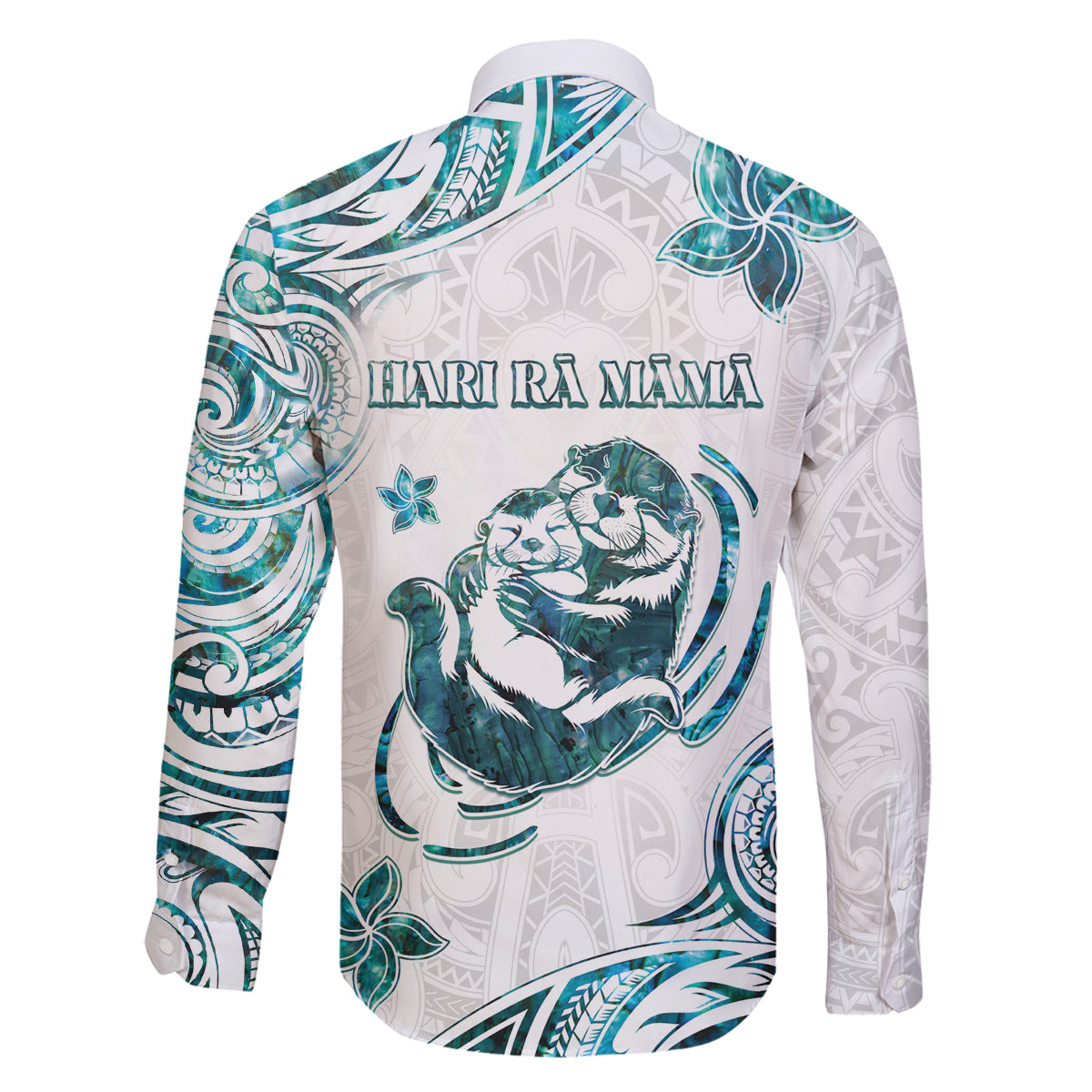 New Zealand Aotearoa Hari Ra Mama Family Matching Long Sleeve Bodycon Dress and Hawaiian Shirt A Mother's Love Is Like No Otter