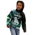 Personalised New Zealand Maori Taniwha Kid Hoodie Silver Fern Paua Shell Version