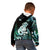 Personalised New Zealand Maori Taniwha Kid Hoodie Silver Fern Paua Shell Version