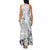 Hawaii Hibiscus With White Polynesian Pattern Family Matching Tank Maxi Dress and Hawaiian Shirt