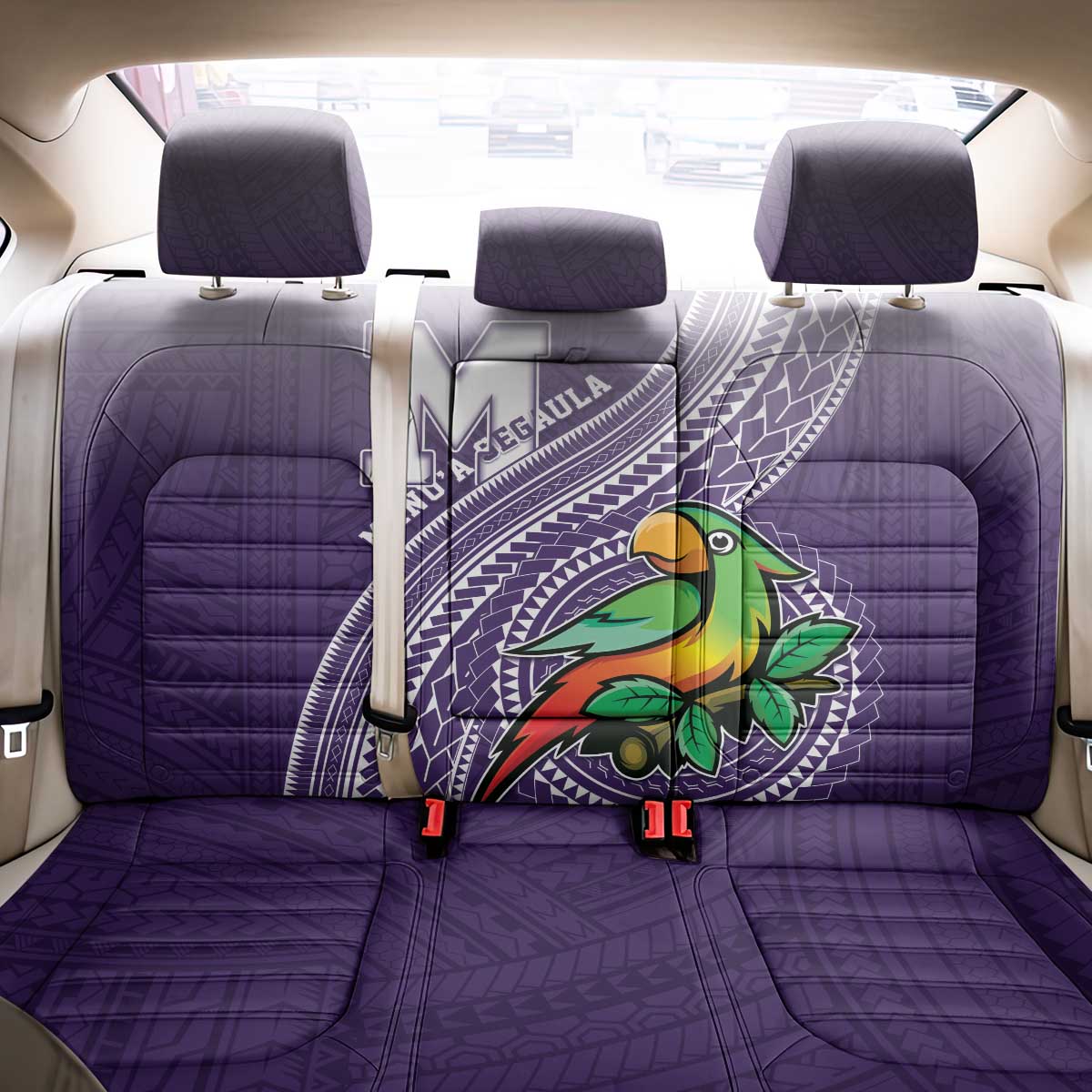 Manua High School Back Car Seat Cover Polynesian Tribal Pattern LT05 - Polynesian Pride