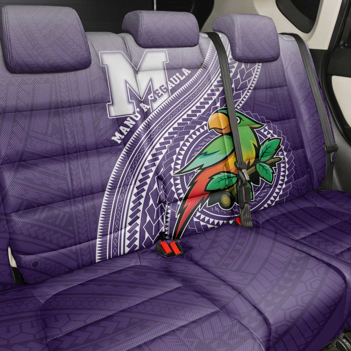Manua High School Back Car Seat Cover Polynesian Tribal Pattern LT05 - Polynesian Pride