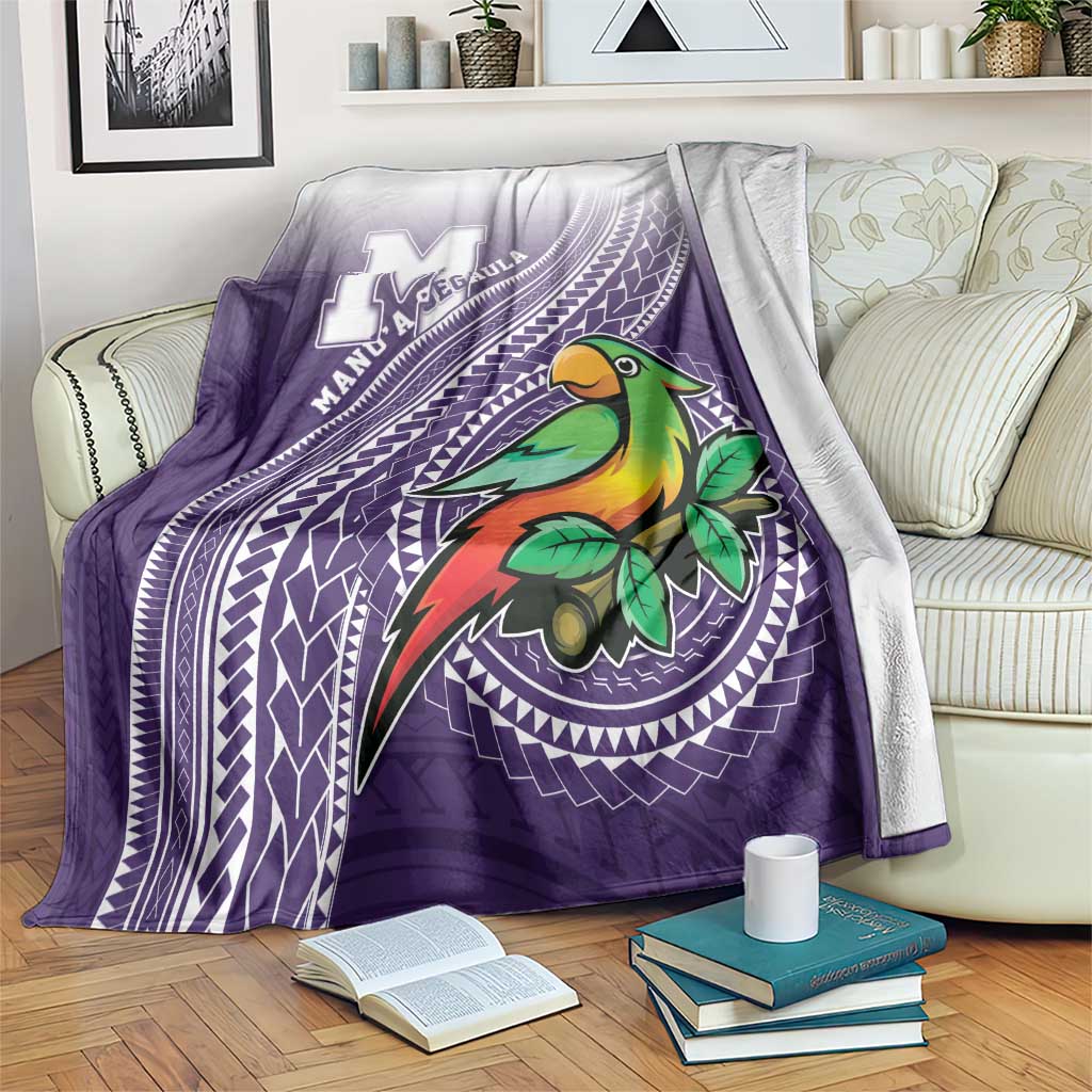 Manua High School Blanket Polynesian Tribal Pattern LT05 Purple - Polynesian Pride