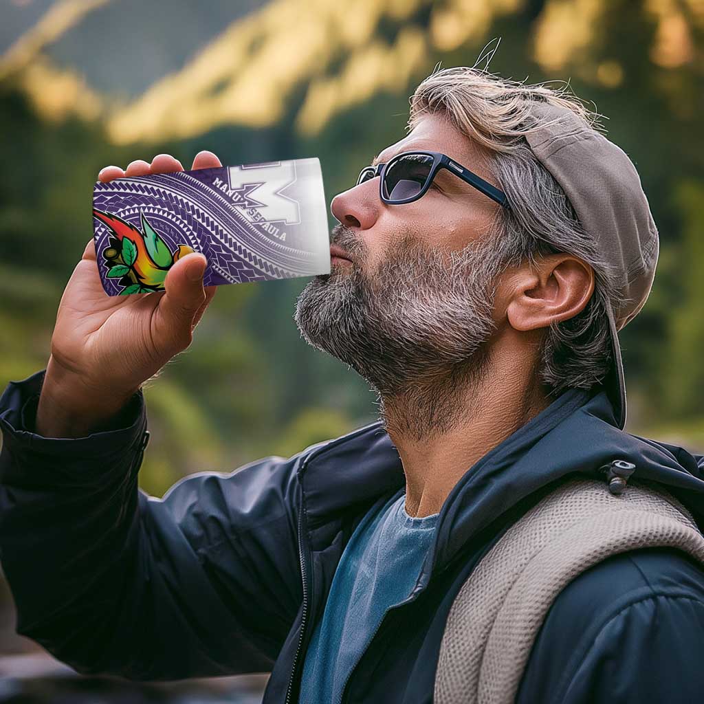 Personalized Manua High School 4 in 1 Can Cooler Tumbler Polynesian Tribal Pattern