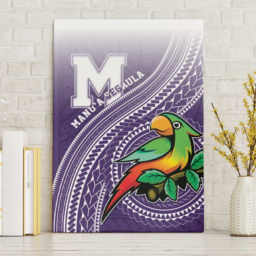 Manua High School Canvas Wall Art Polynesian Tribal Pattern