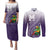 Personalized Manua High School Couples Matching Puletasi and Long Sleeve Button Shirt Polynesian Tribal Pattern