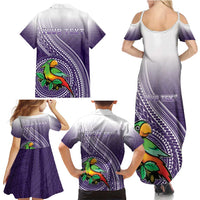 Personalized Manua High School Family Matching Summer Maxi Dress and Hawaiian Shirt Polynesian Tribal Pattern